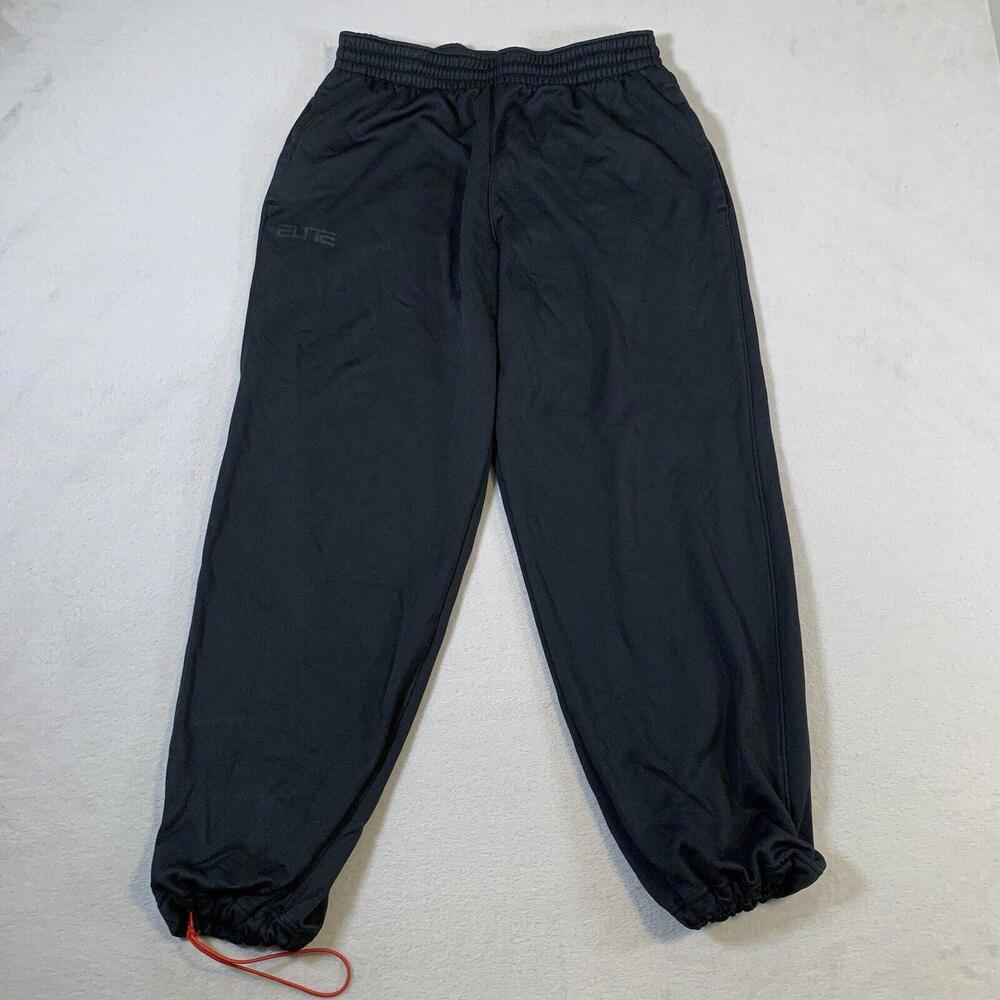 Nike Pants Mens XL Black Nike ELITE Knit Running Pants Stretch Basketball Adult